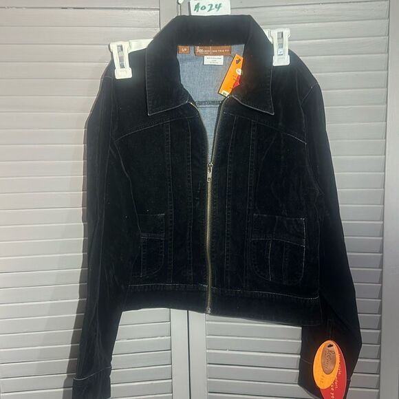 Levi black velor jacket - Picture 1 of 9